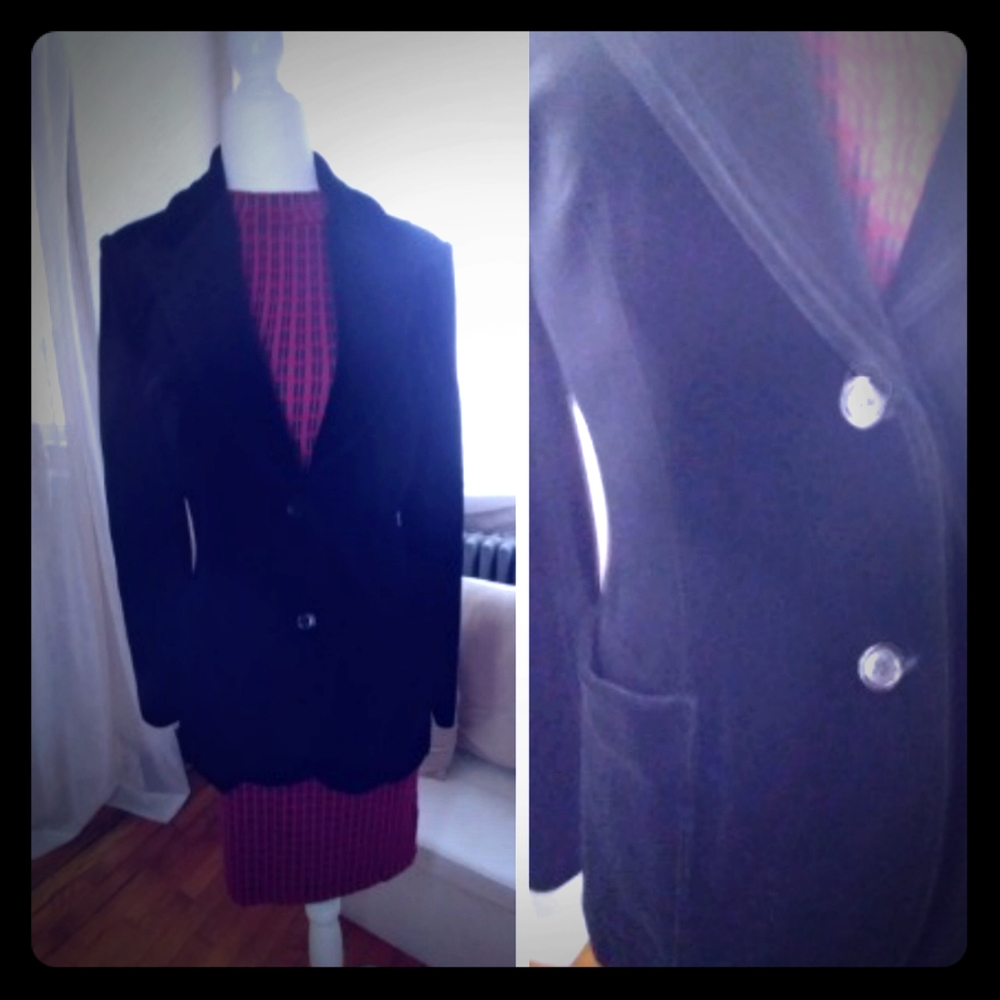 Vintage Act III Velvet Blazer Black M/L